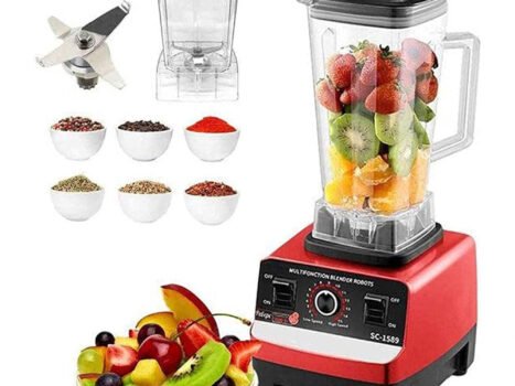 الخلاط الالماني والمطحنة +مفرمة لحوم 3 لتر + العصارة الكهربائية Denx بضمان عامين