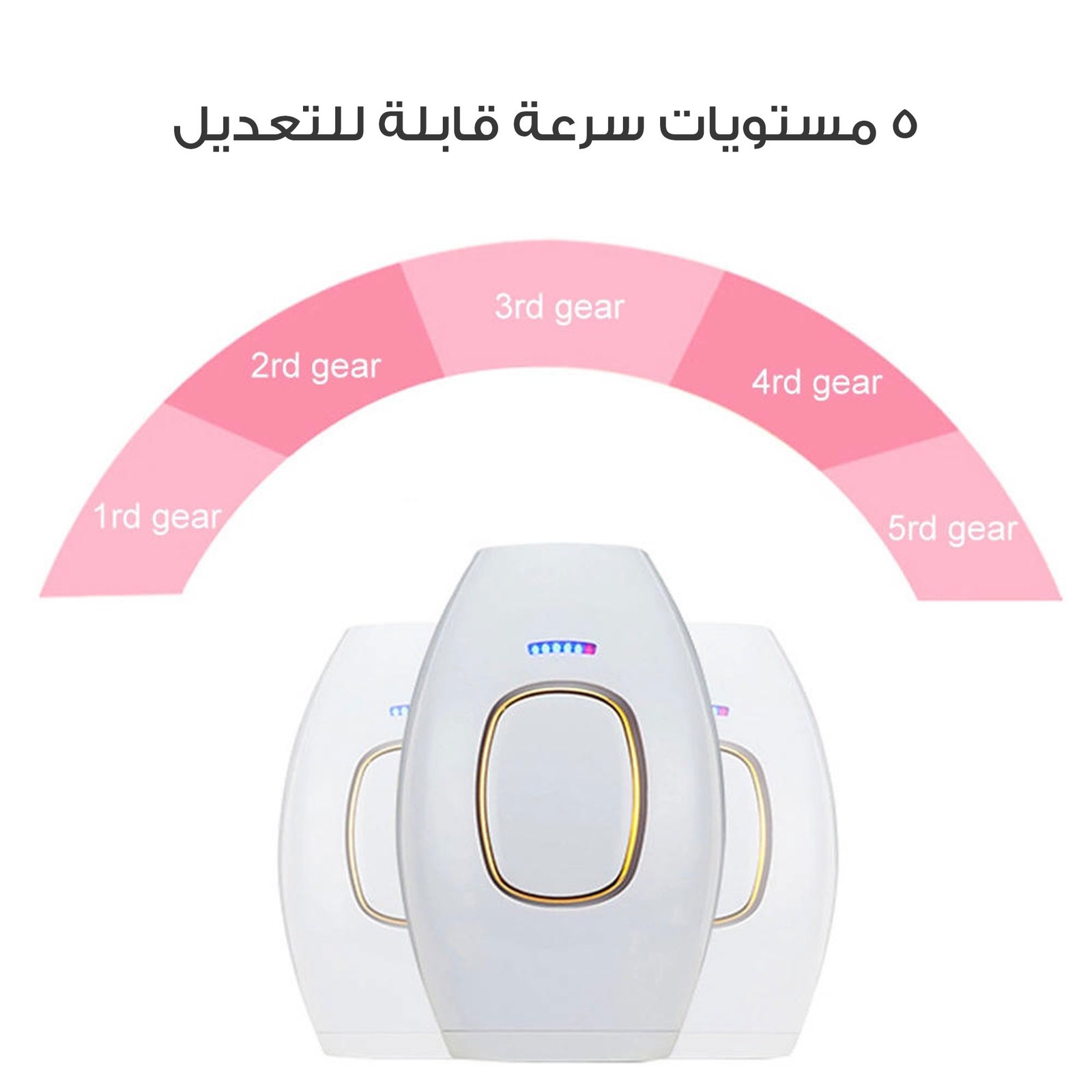 جهاز IPL الحديث ازالة الشعر بالليزر+فرشاة الجسم Dry Brush - الصورة 3