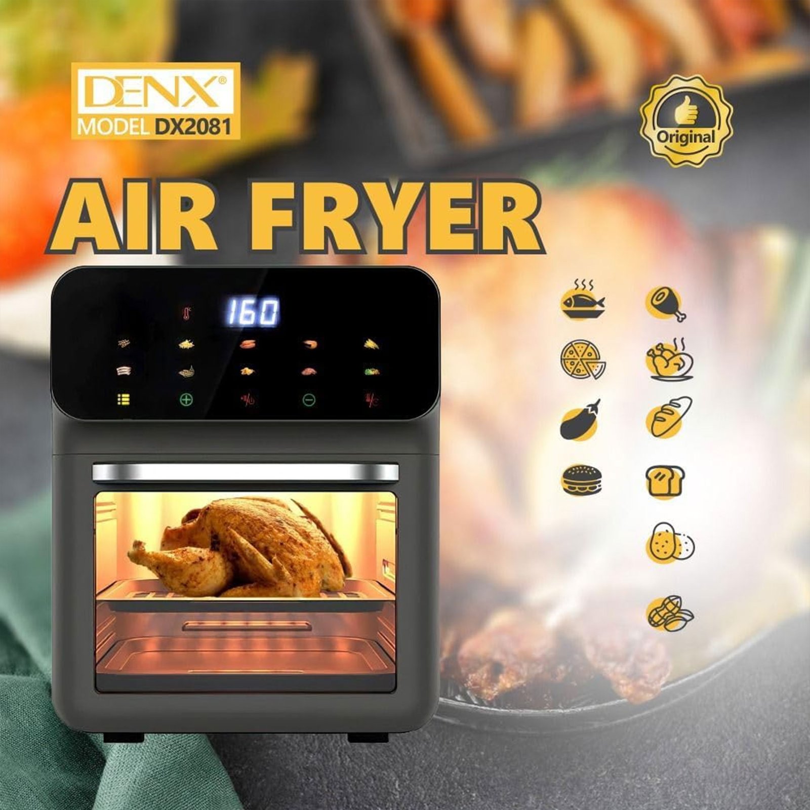 Air Fryer 12 لتر Denx - الصورة 5