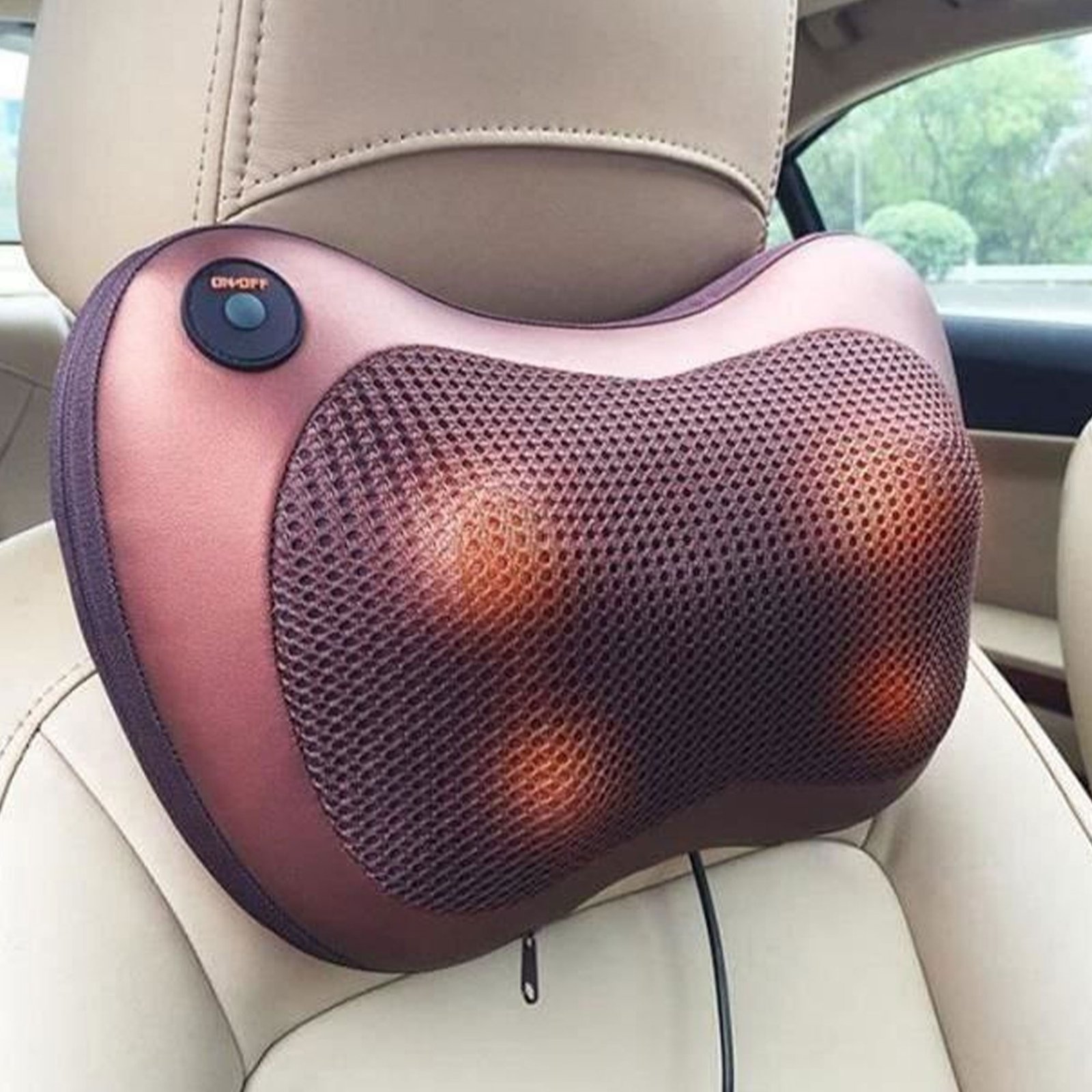 عرض جهاز مساج محمول بالحرارة لتدليك عضلات الجسم مع وسادة مقعد من الجل - الصورة 2