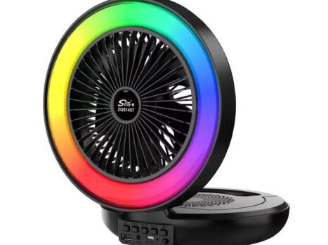 مروحة و مكبر صوت محمولة