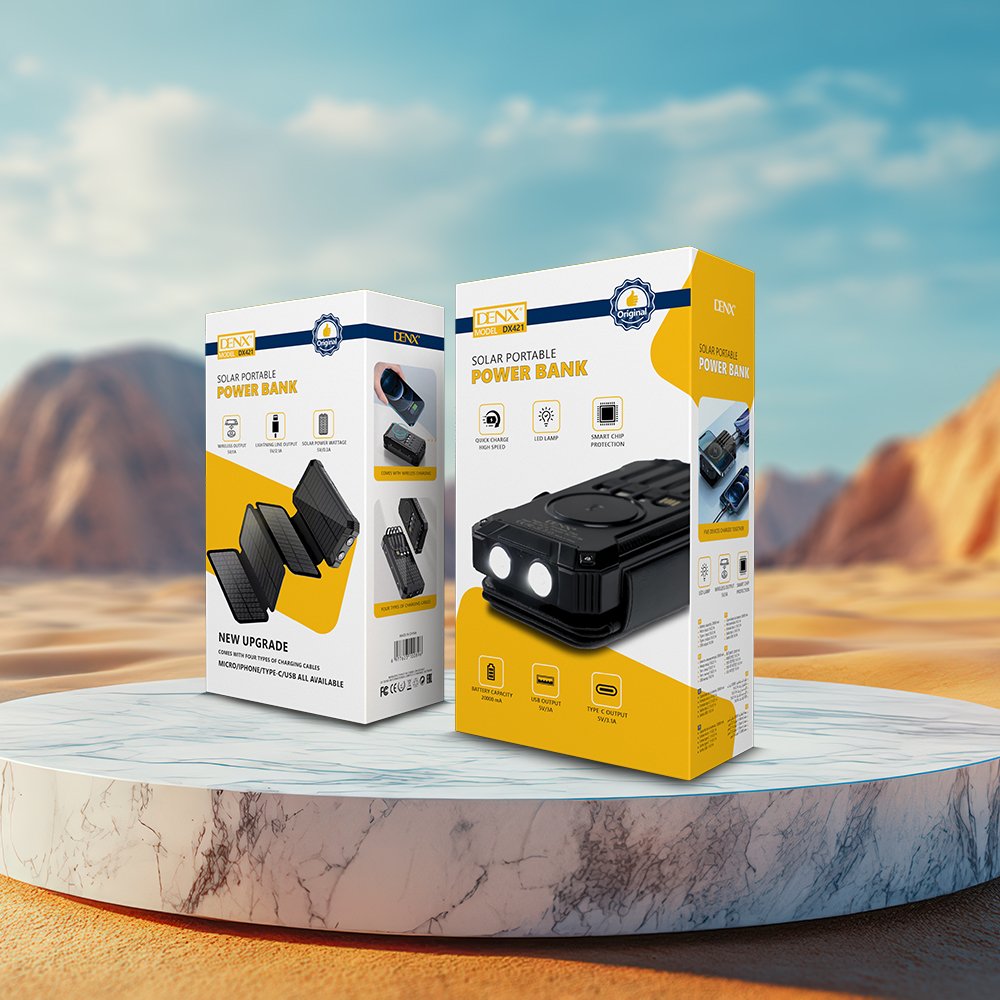 بور بنك وكشاف بالطاقة الشمسية من دينكس ضمان عاميين - الصورة 2