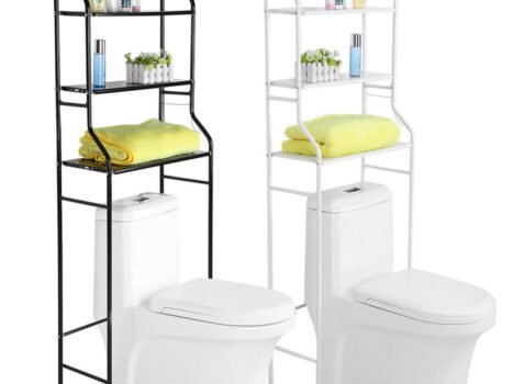 استاند حمام ثلاثة ارفف+مجفف الملابس القابل للطي