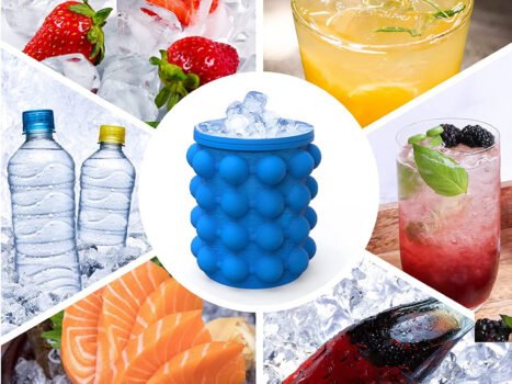 خلاط محمول العملى + صانع مكعبات الثلج من السيليكون