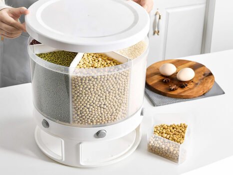 موزع الحبوب الدوار من 6 اقسام + صانعة قطايف رمضان سهلة الاستخدام