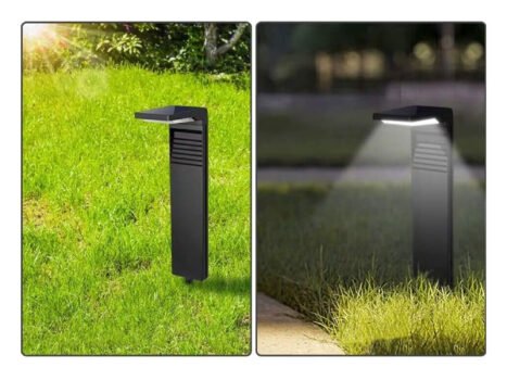 عمود إنارة بالطاقة الشمسية مقاوم للماء سهل التركيب + تشغيل تلقائى