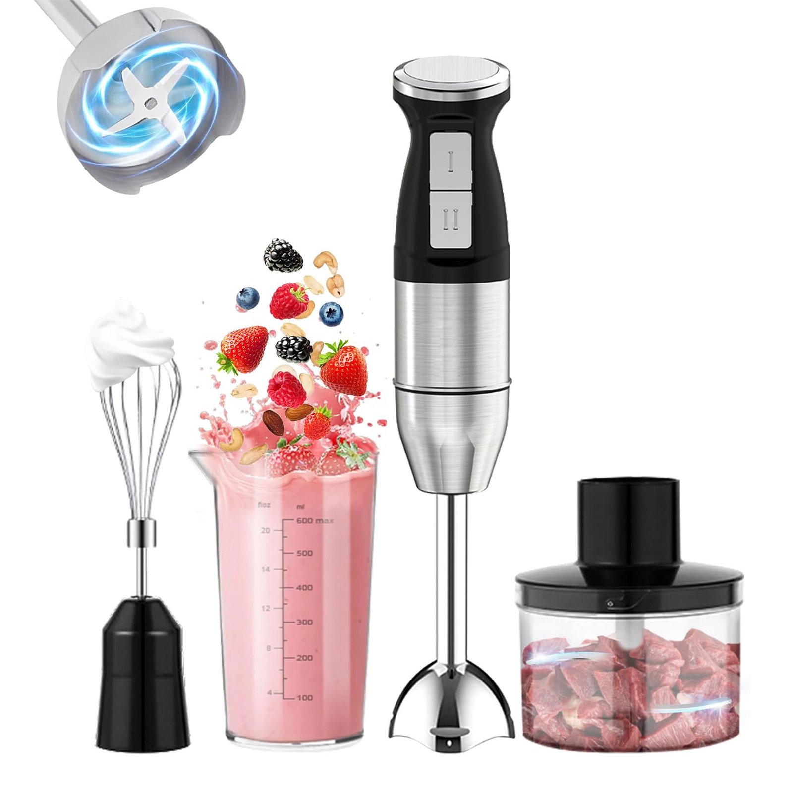 خلاط يدوي و هاند بلندر 3 في 1 للتقطيع و الفرم - الصورة 6