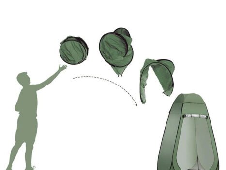 خيمة مرحاض وتغيير الملابس للسفر