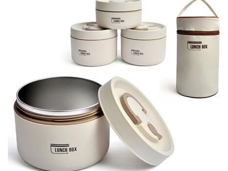 3 قطع لانش بوكس حرارى مع شنطة هدية