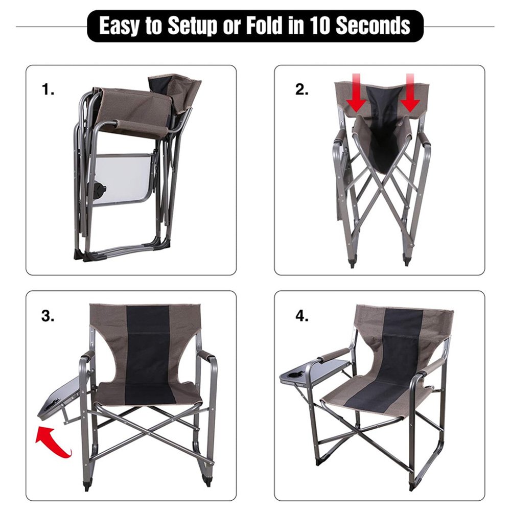 عرض حبتين كرسي بمسند قابل للطي للتخييم - الصورة 4