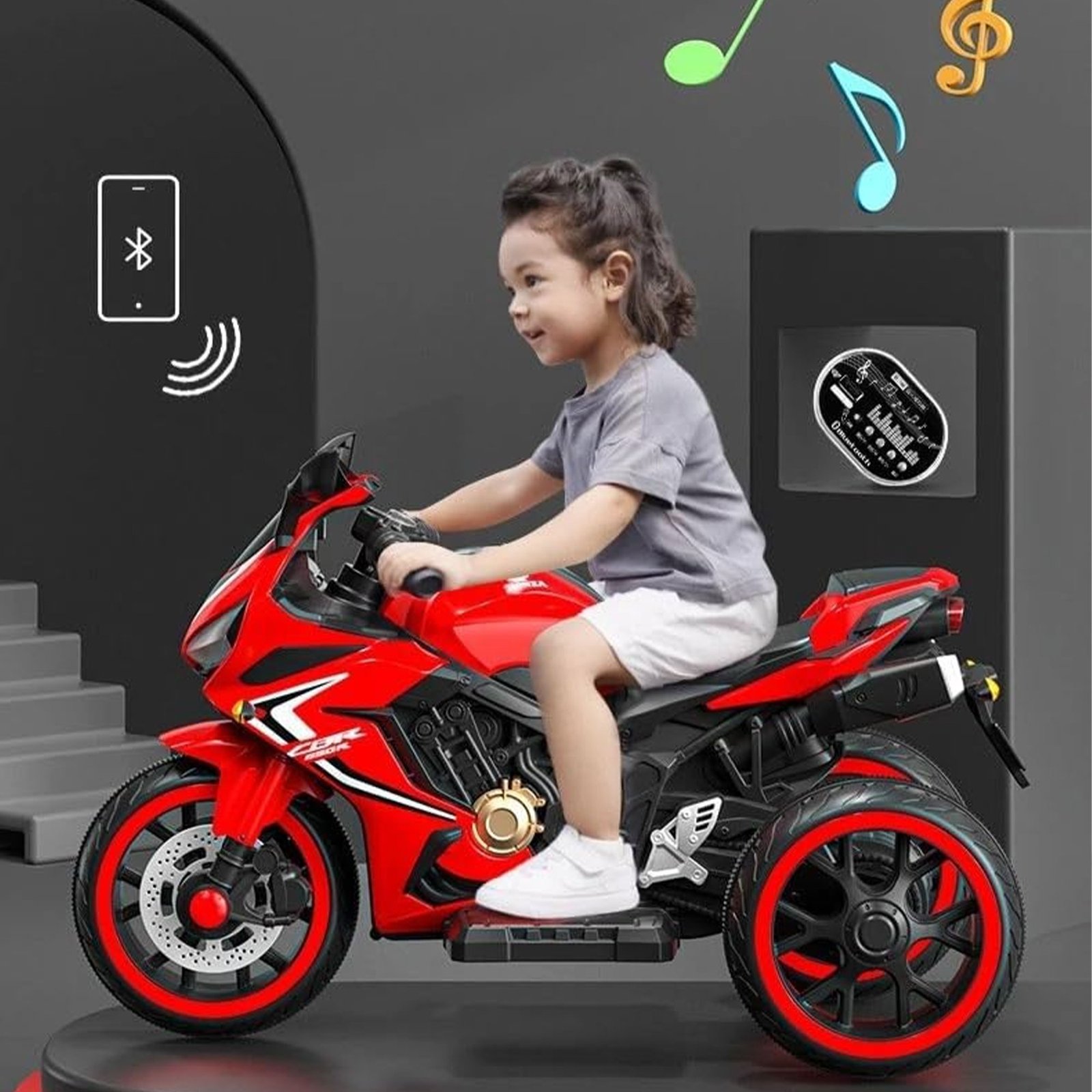 دراجة نارية صغيرة بعجلتين 12 فولت للأطفال - الصورة 4