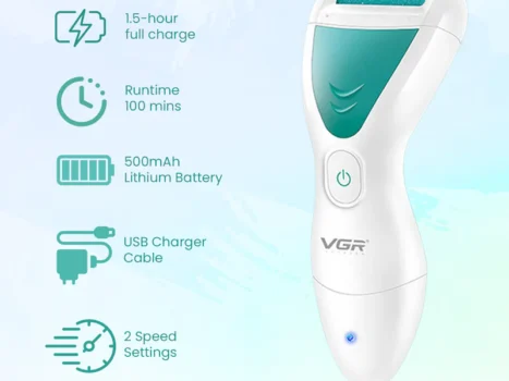 • ماكينة حلاقة وتشذيب احترافية 2 في 1 مقاومة للماء بتقنية IPX6 من VGR