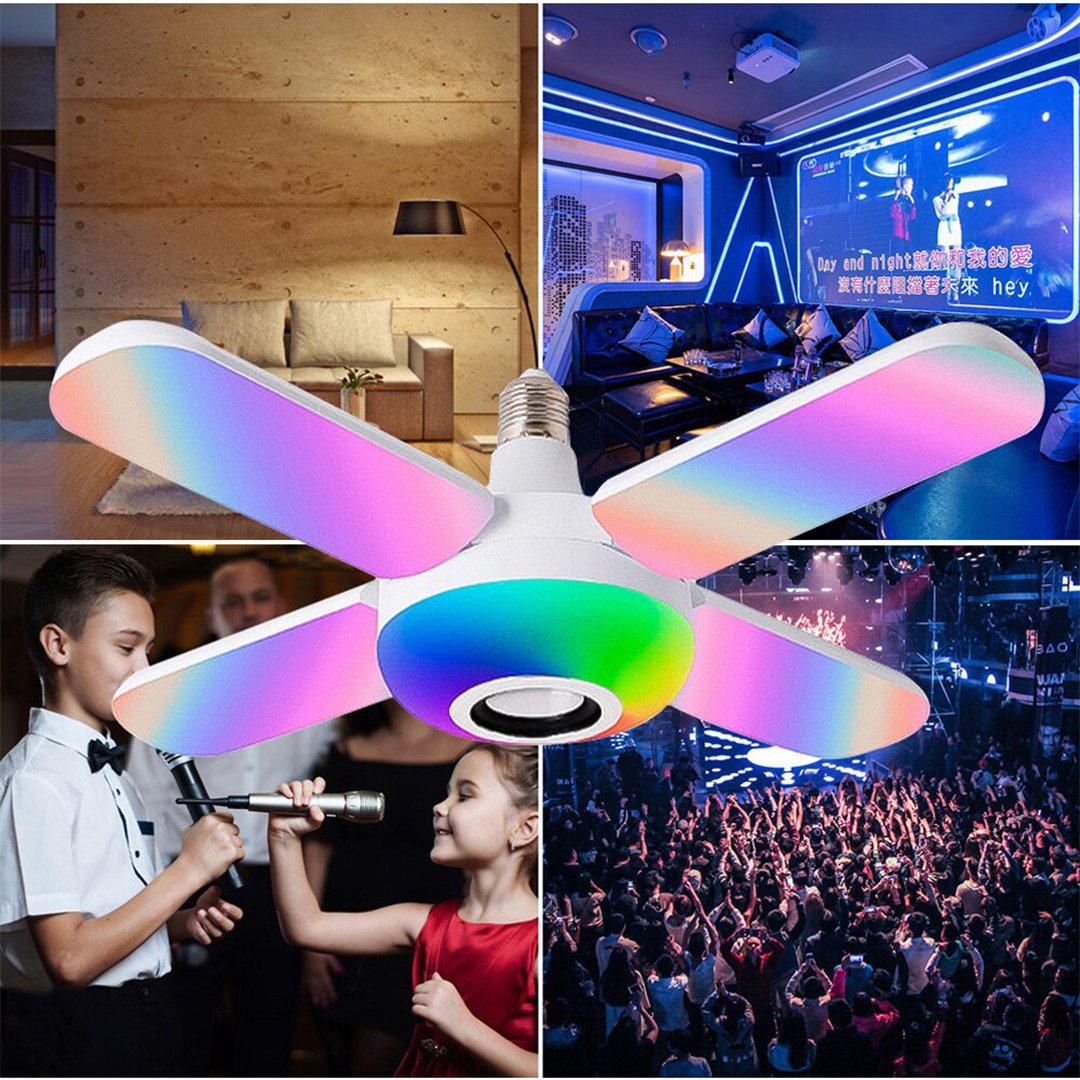 لمبة ليد على شكل مروحة بسماعة 2 في 1 - الصورة 2