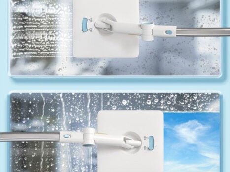 أداة تنظيف النوافذ مزدوج الجانبين قابلة للتمديد