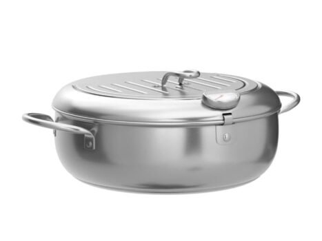 مقلاه عميقه مع مصفاه للزيت 2*1 الحديثة