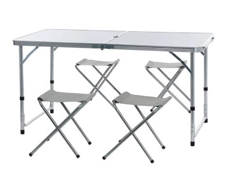 • مجموعة طاولة تخييم قابلة للطي مع كراسي