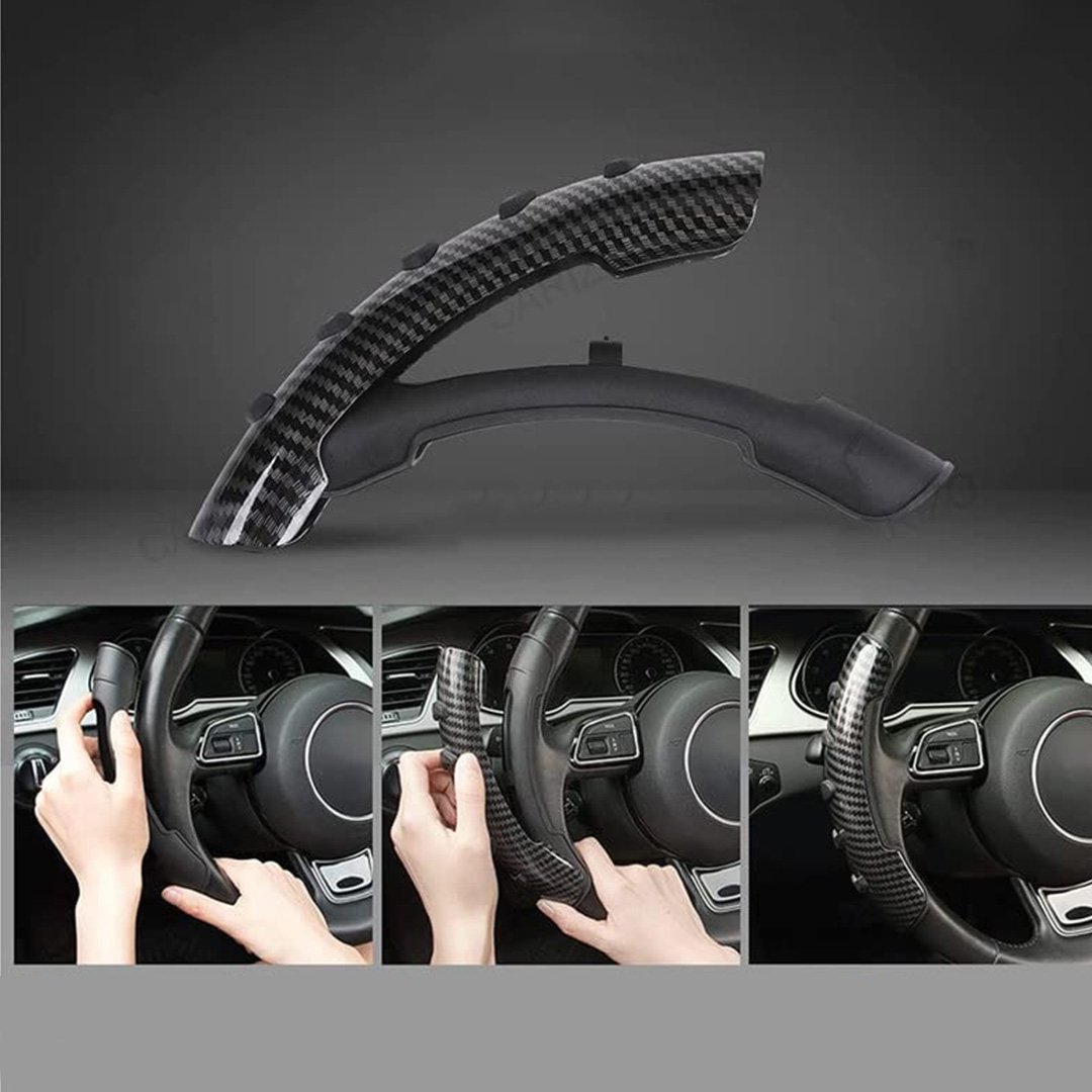 • غطاء عجلة قيادة السيارة من ألياف الكربون والسيليكون المضاد للانزلاق - الصورة 3