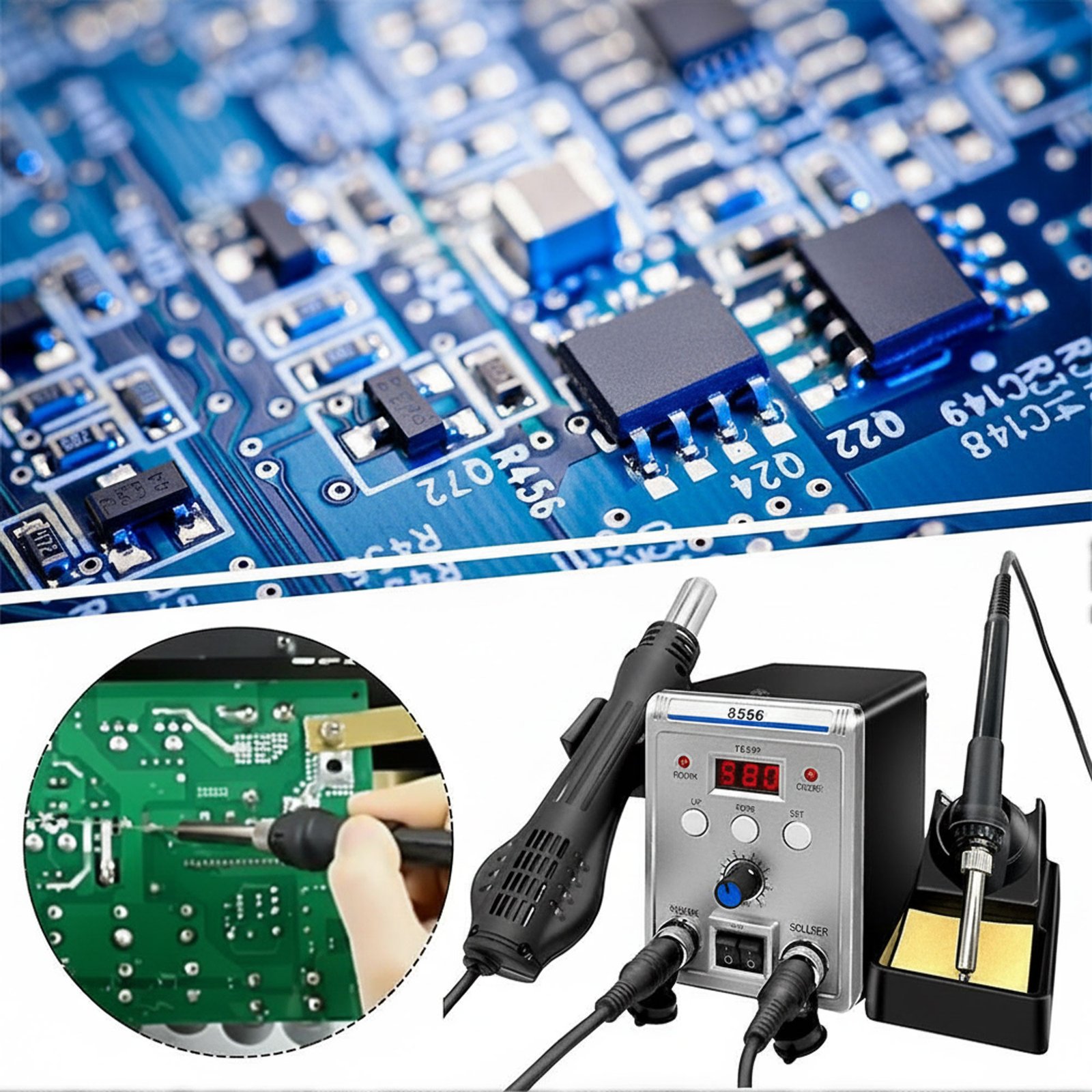 محطة لحام 2 في 1 مع مسدس حراري 700 واط - الصورة 2