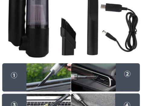 •  مكنسة كهربائية لاسلكية محمولة باليد 3*1 ببطارية  1200 مللي أمبير بضمان عام