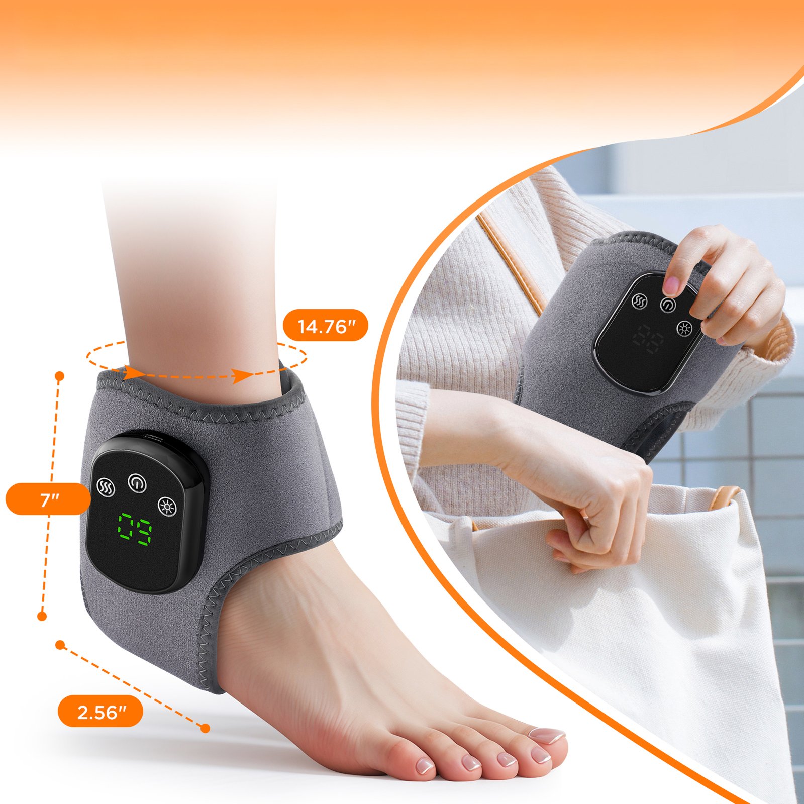 دعامة كاحل كهربائية لاسلكية لتخفيف الالام الكاحل - الصورة 7