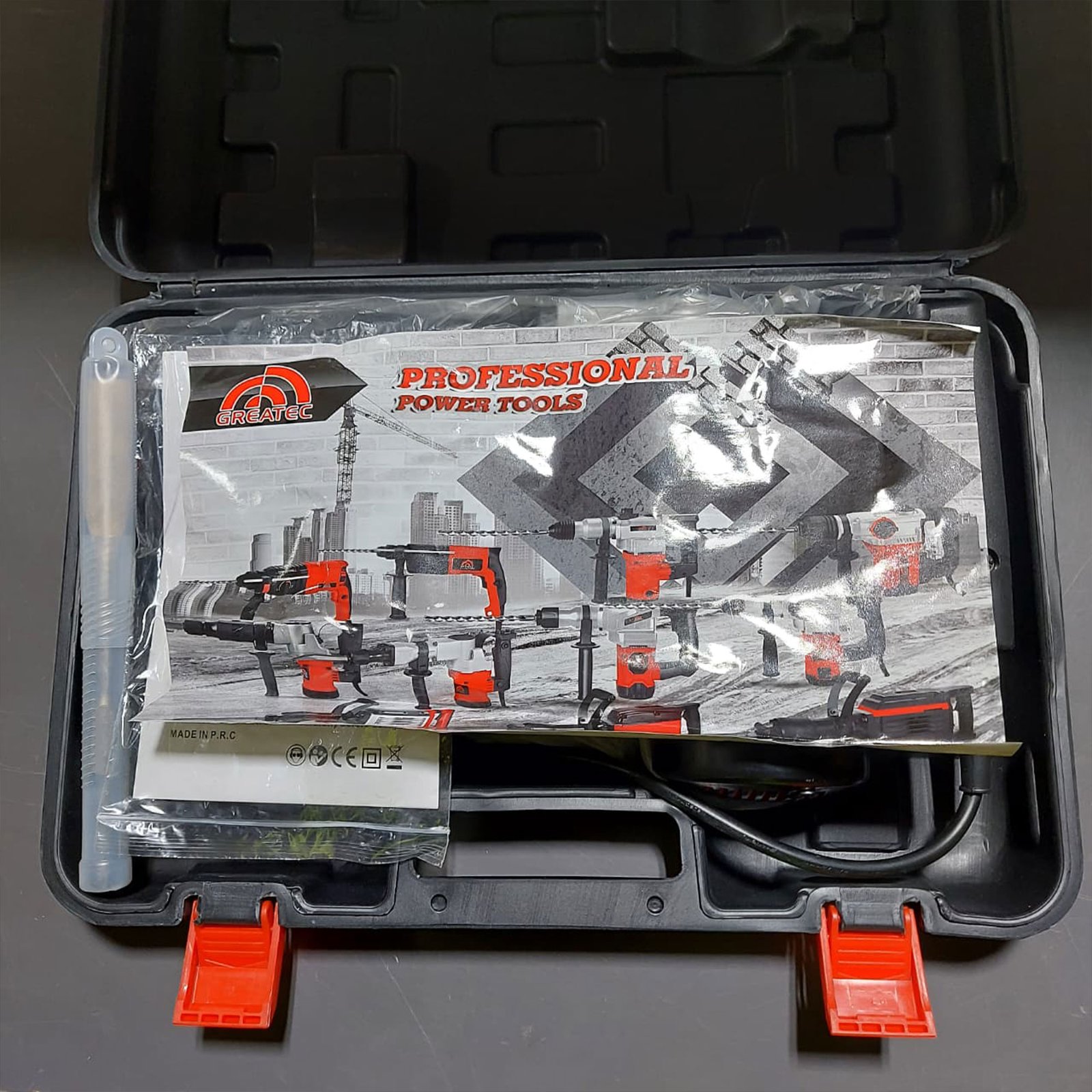 مثقاب تكسير وحفر كهربائي 1900 واط – مع طقم كامل للإستخدام الشامل - الصورة 5